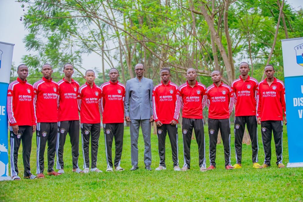 FERWAFA PRESIDENT VISIT TO THE NATIONAL FLAG BEARERS IN BAYERN MUNCHEN YOUTH CUP